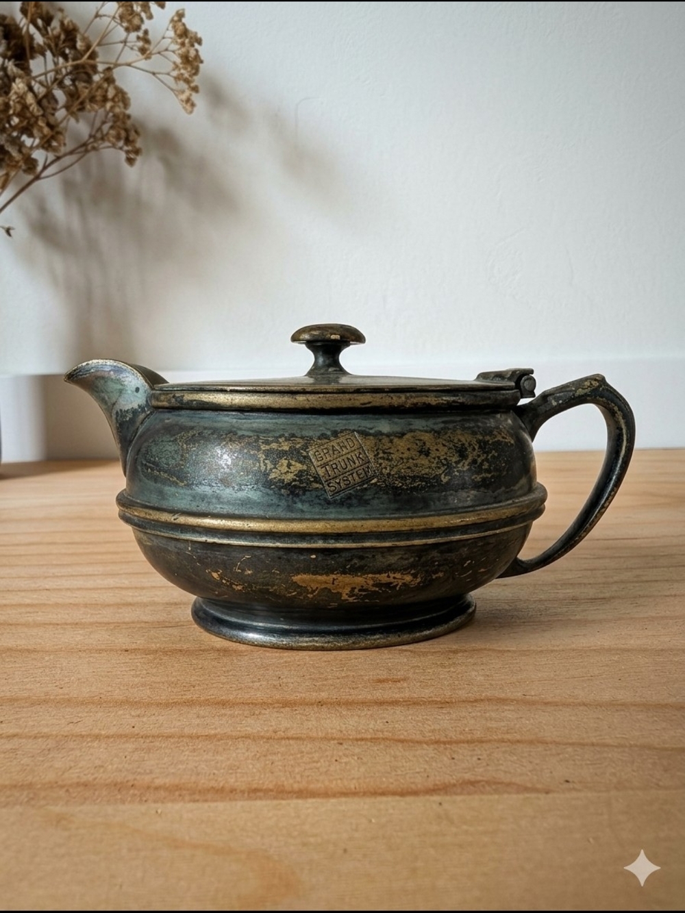 Rare Antique Grand Trunk Railway Teapot - Toronto Silver Plate Co